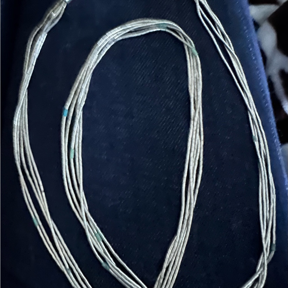 Liquid Silver Necklace Multi Thread - image 8